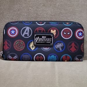 Loungefly Marvel Avengers Icons Print Zip-Around Wallet